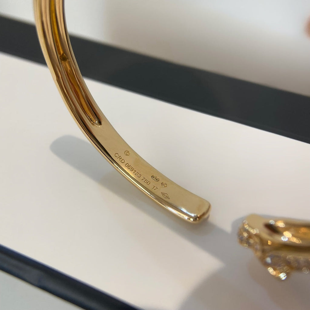 LumiPanthere Gold Diamond offenes Armband