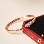 LumiPanthere Roségold Diamant-Armband, offen