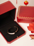 LumiPanthere Roségold Diamant-Armband, offen