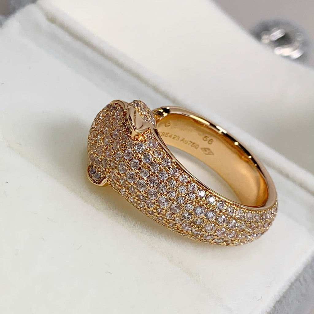LumiPanthere-Ring aus roségoldenem Diamanten