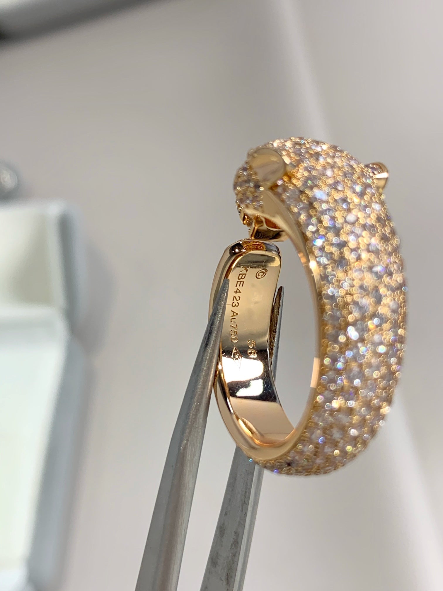 LumiPanthere-Ring aus roségoldenem Diamanten