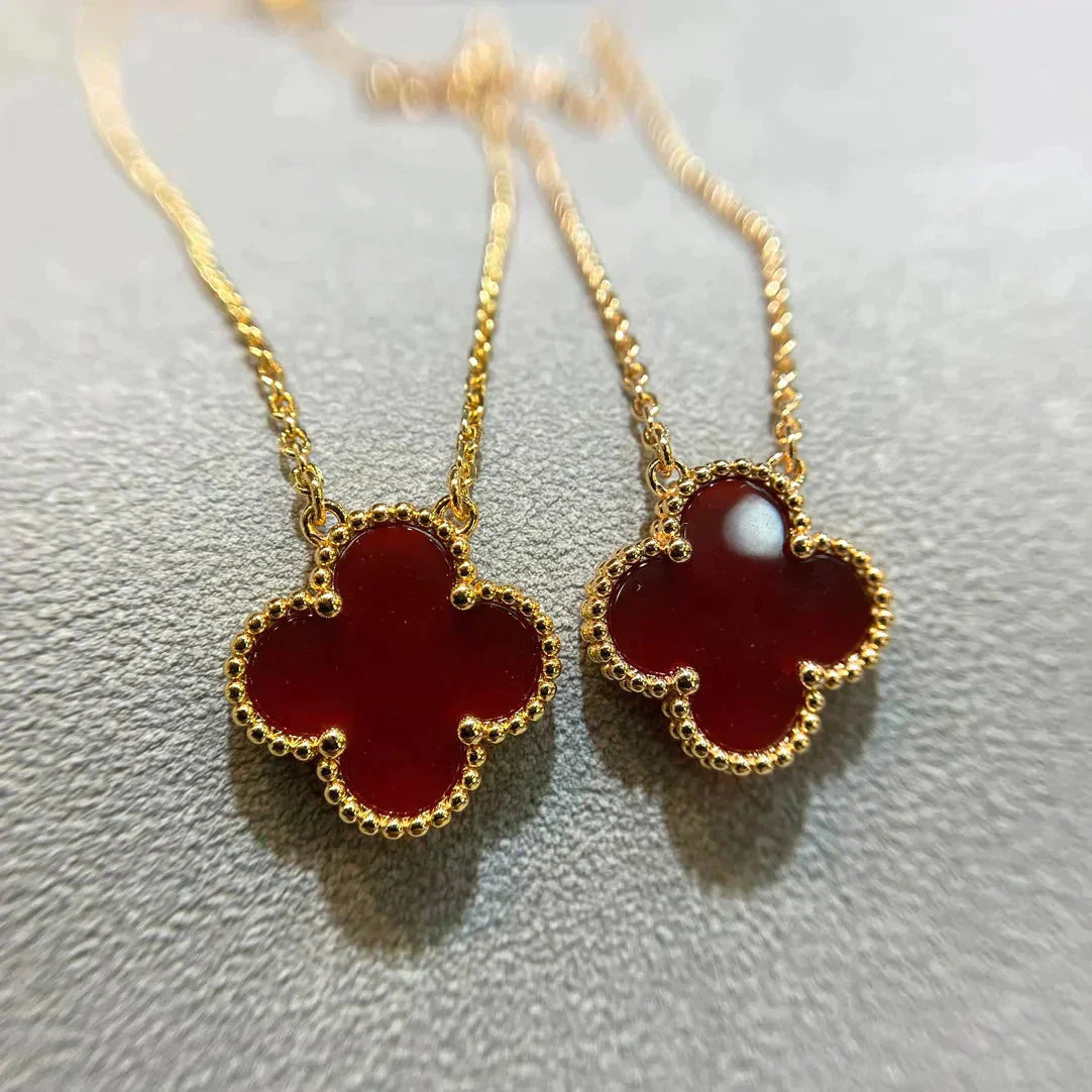 Lumi® CLOVER 15MM CARNELIAN EINZELBLÜTEN-KETTE