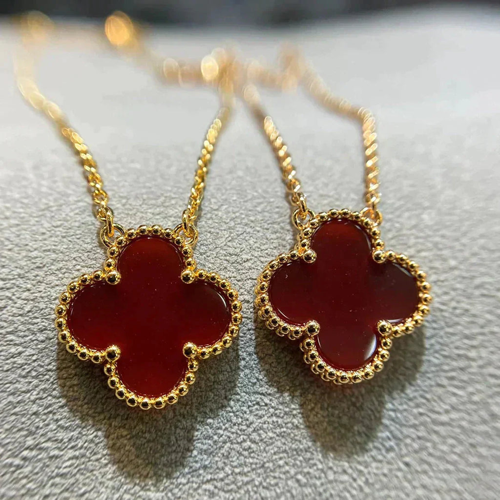 Lumi® CLOVER 15MM CARNELIAN EINZELBLÜTEN-KETTE