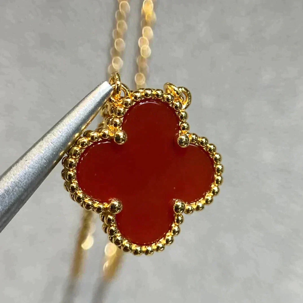 Lumi® CLOVER 15MM CARNELIAN EINZELBLÜTEN-KETTE