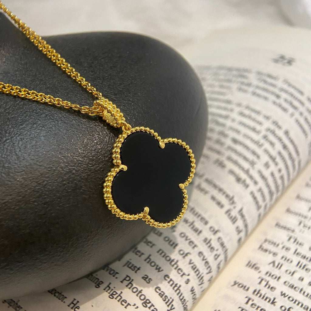 Lumi® CLOVER 25MM HALSKETTE GOLD ONYX