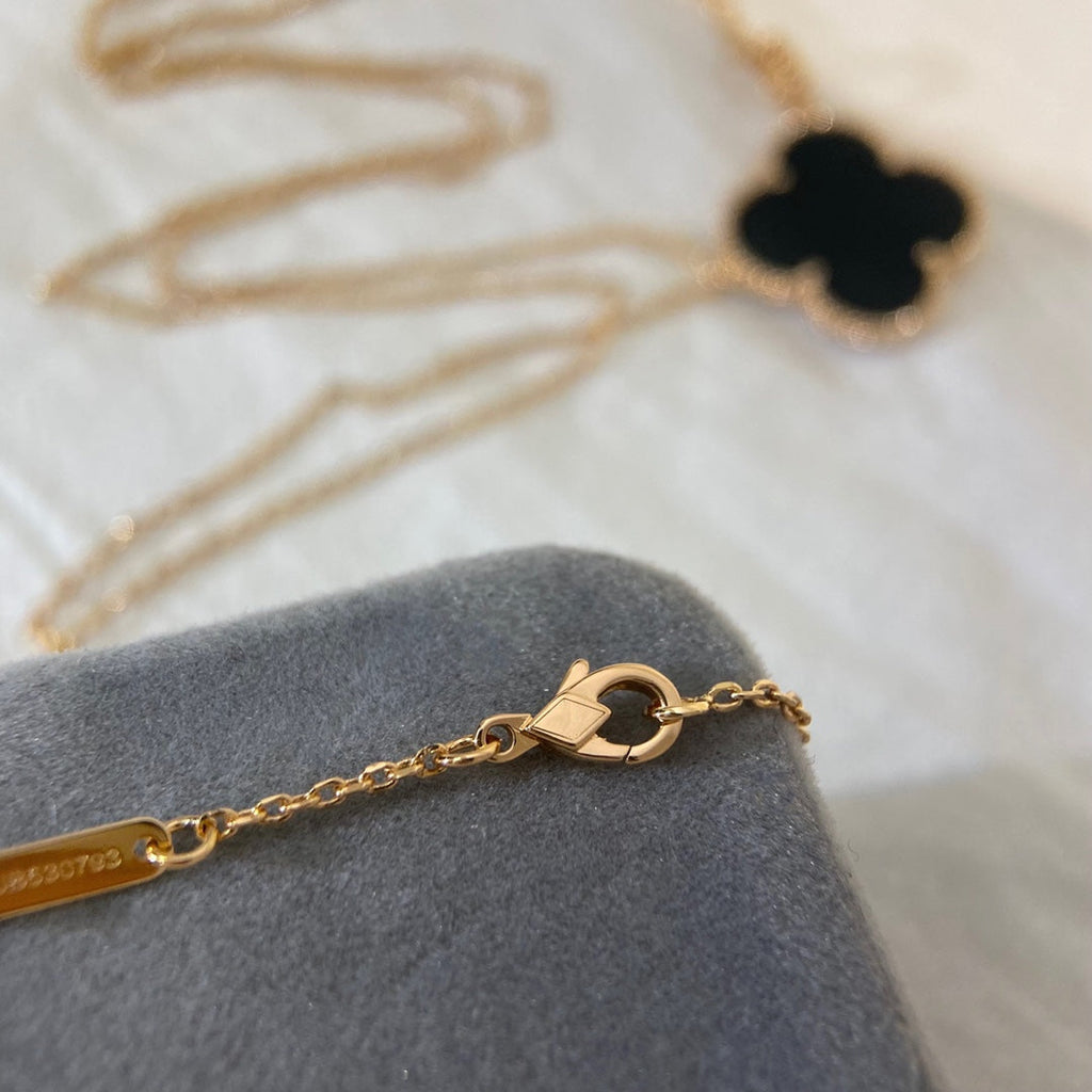 Lumi® CLOVER 25MM HALSKETTE GOLD ONYX