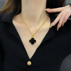 Lumi® CLOVER 25MM HALSKETTE GOLD ONYX