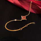Lumi® COLOR STAR CARNELIAN PINK GOLD DIAMOND ARMBAND