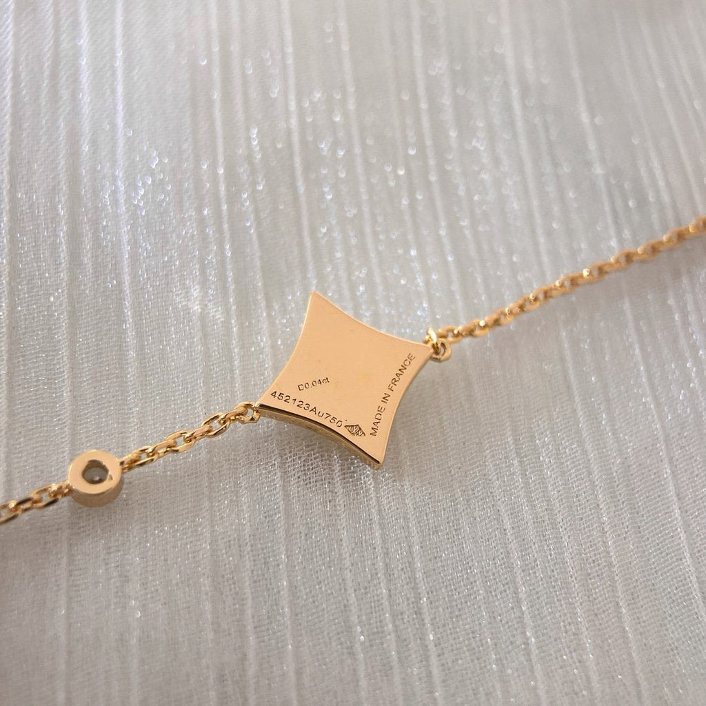 Lumi® COLOR STAR CARNELIAN PINK GOLD DIAMOND ARMBAND
