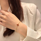 Lumi® COLOR STAR CARNELIAN PINK GOLD DIAMOND ARMBAND