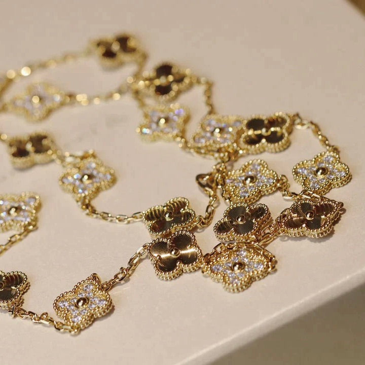 Lumi® CLOVER 20 MOTIFS LASER DIAMOND NECKLACE