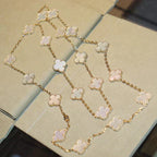Lumi® Kleeblatt-Halskette mit 20 Motiven, weiß, mit Mopp-Motiven