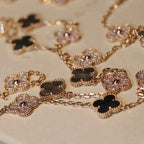 Lumi® CLOVER 20 MOTIFS DARK MOP DIAMOND NECKLACE