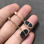 ¡®Lumi¡¯CHAINE VERSO SCHWARZE KERAMIK SILBER OHRRINGE
