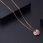 ¡®Lumi¡¯AMULETTE ROSÉGOLD ROSA MOP-HALSKETTE