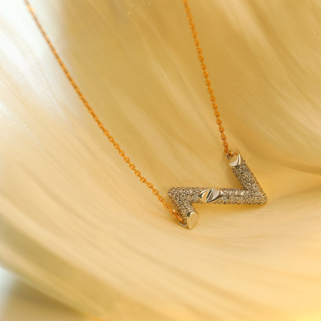 ¡®Lumi¡¯VOLT SILBERNE DIAMANT-ANHÄNGER-KETTE
