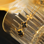 ¡®Lumi¡¯STAR AND SUN ONYX ROSA GOLD KETTE