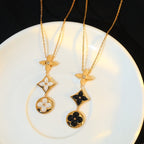 ¡®Lumi¡¯STAR AND SUN ONYX ROSA GOLD KETTE