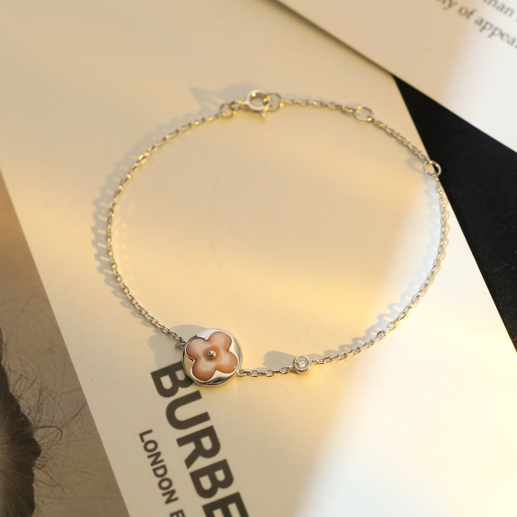 Lumi® Sonnenmotiv Rosa Mopp Silbernes Armband