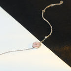 Lumi® Sonnenmotiv Rosa Mopp Silbernes Armband