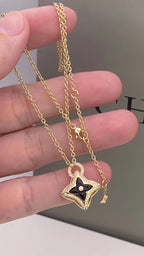 Lumi® Sternanhänger, roségoldene Diamantkette
