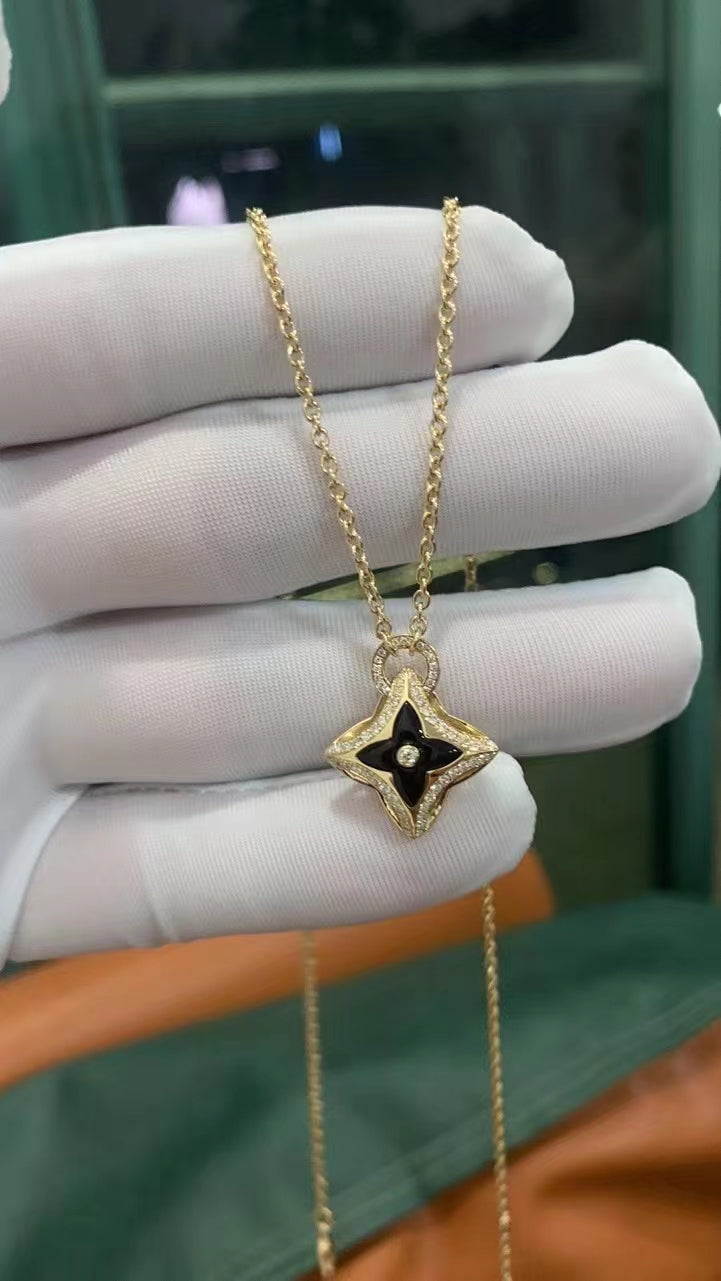 Lumi® Sternanhänger, roségoldene Diamantkette