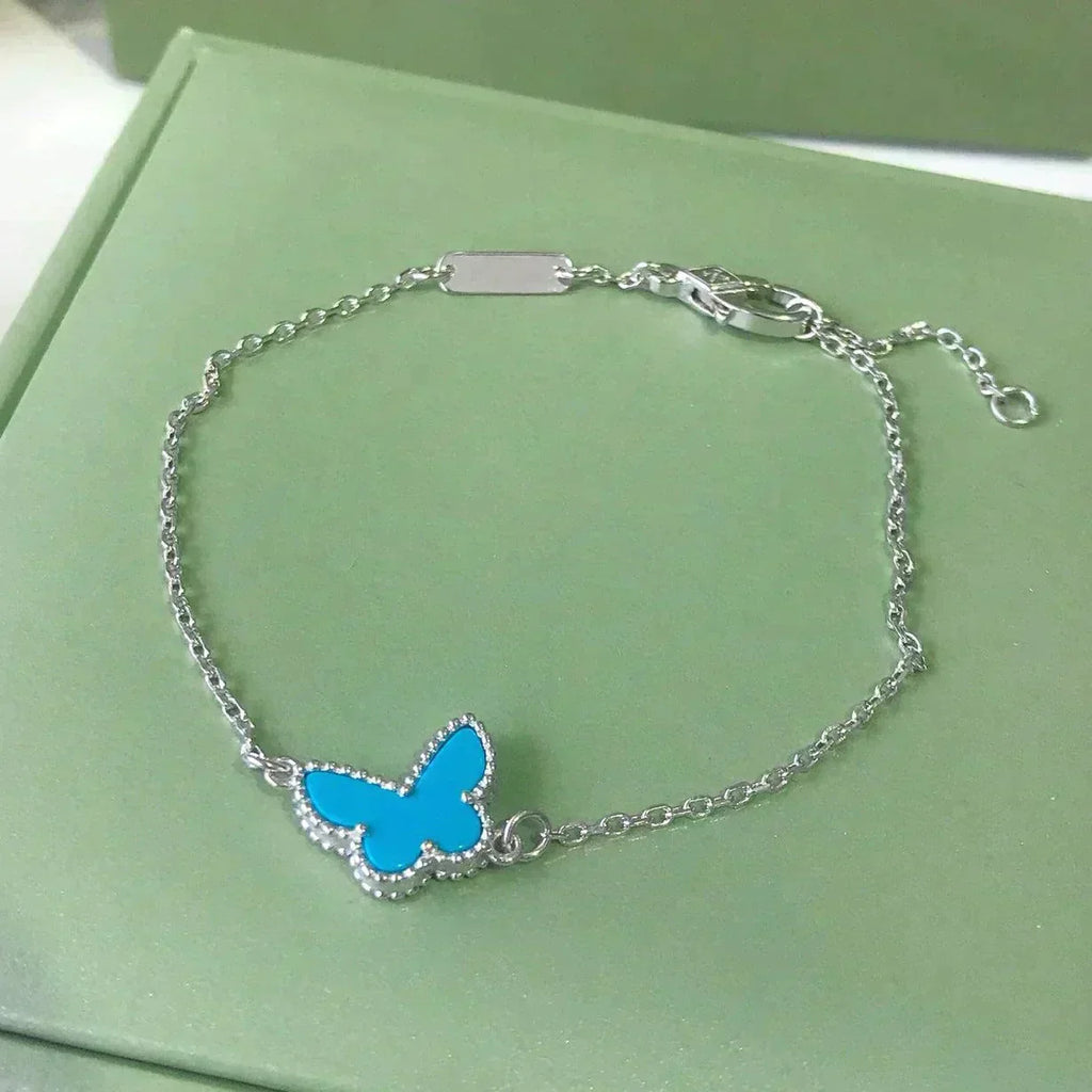 Lumi® Butterfly Türkis Schmetterlingsarmband Silber