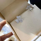 LumiClover Comos Diamantohrringe Silber