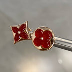 Lumi® Stern und Sonne Ohrstecker aus roségoldenem Karneol