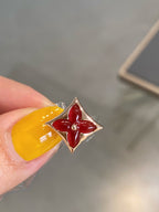 Lumi® Stern und Sonne Ohrstecker aus roségoldenem Karneol