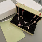 Lumi® Glücksfrühling Halskette mit 15 Motiven in Roségold