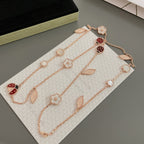 Lumi® Glücksfrühling Halskette mit 15 Motiven in Roségold
