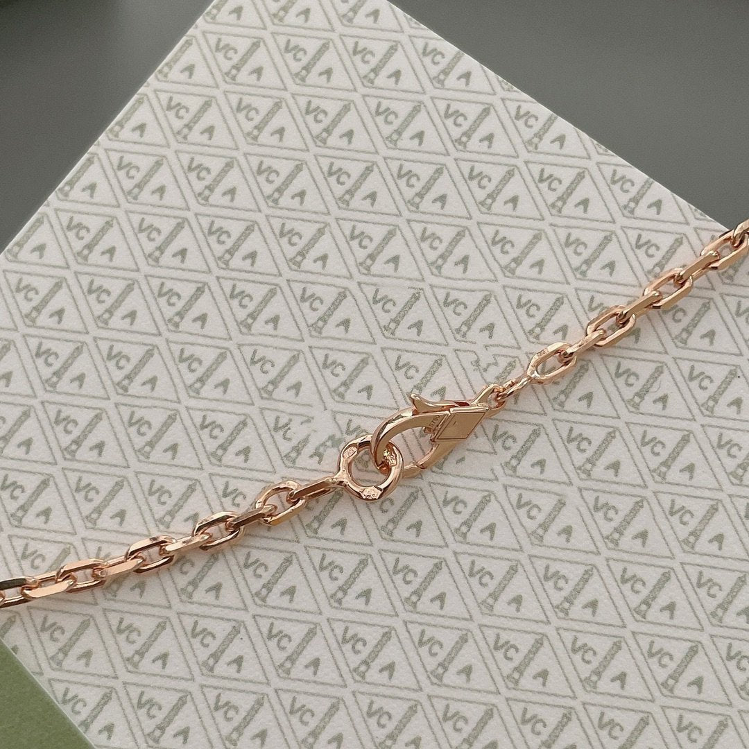 Lumi® Glücksfrühling Halskette mit 15 Motiven in Roségold