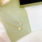 Lumi® CLOVER MINI 9,5 MM WEISSE PERLMUTT-KETTE
