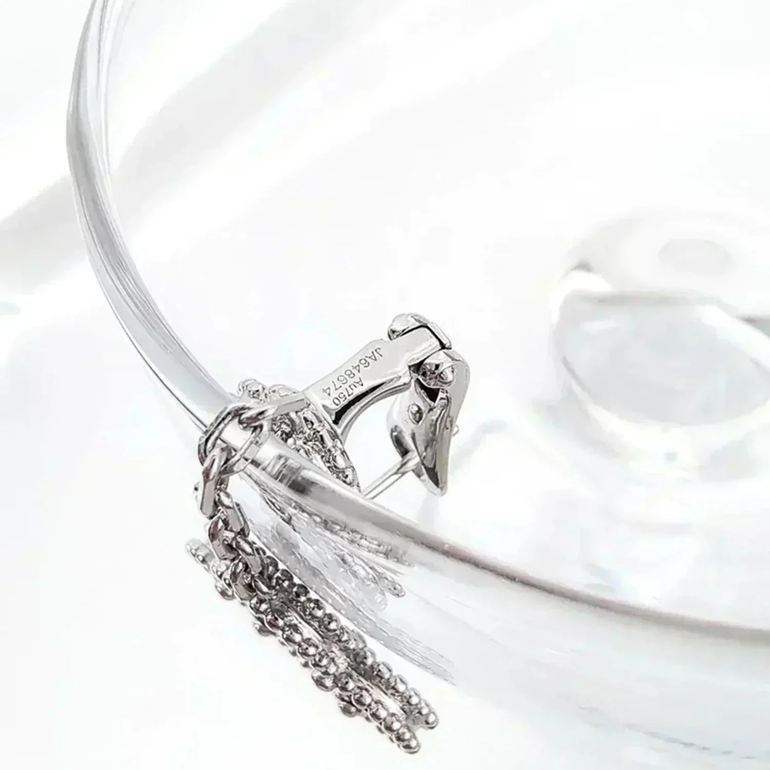Lumi® Ohrringe mit Kleeblattmotiven, Diamant und Onyx, Silber