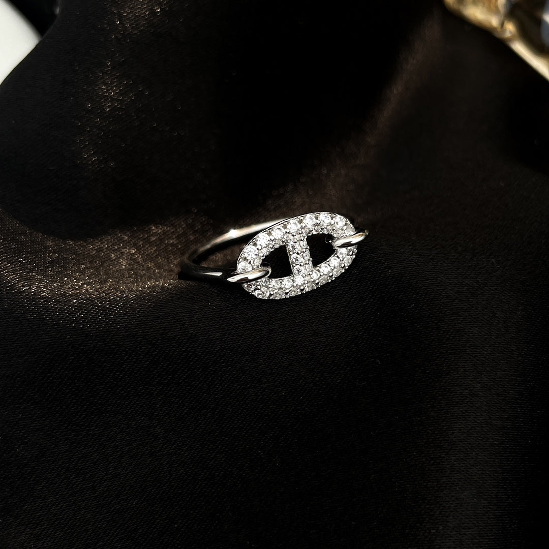 ¡®Lumi¡¯RONDE KLEINER SILBER-DIAMANTRING