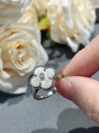 Lumi® CLOVER SILBER-PERLMUTT-DIAMANTRING