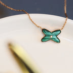 ¡®Lumi¡¯JEUX MALACHIT 1 DIAMANT ROSA GOLD HALSKETTE