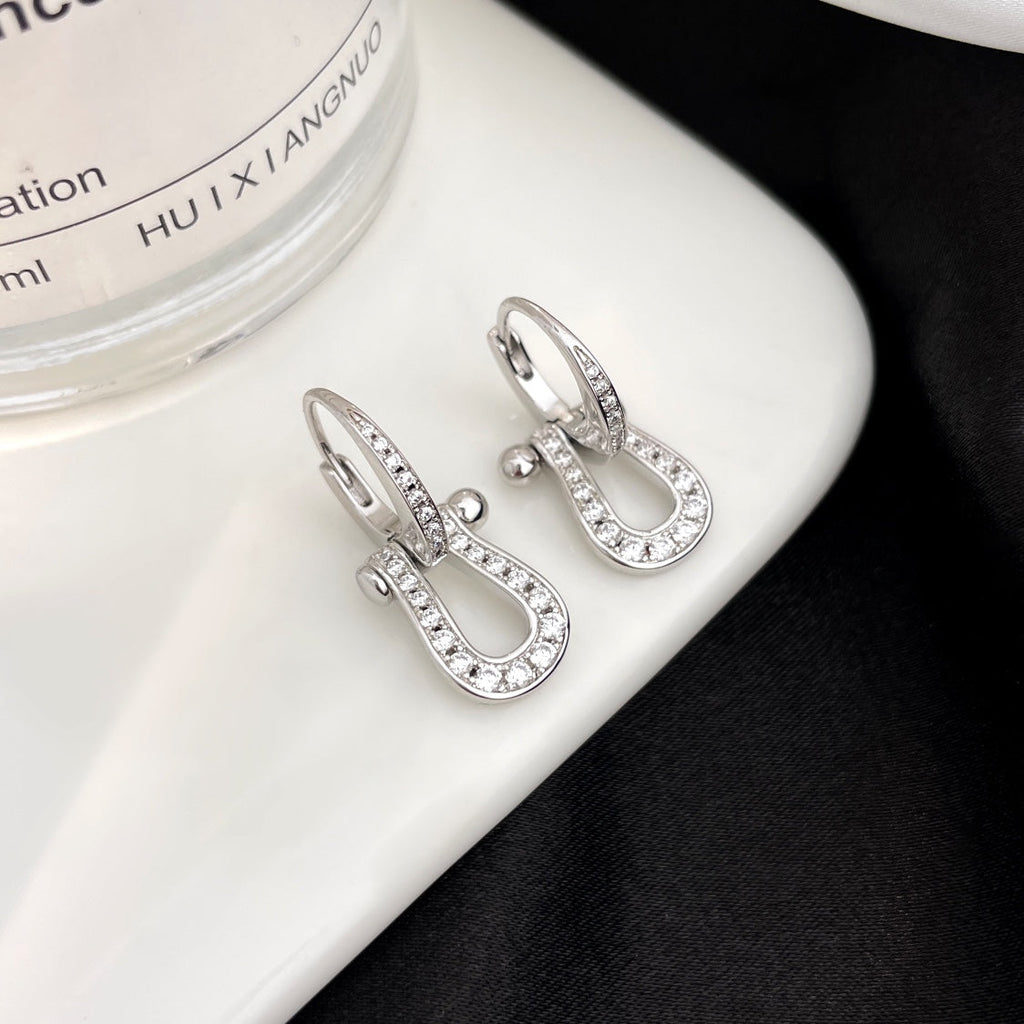Lumi® FORCE 10 Ohrhänger mit Volldiamanten, mittleres Modell
