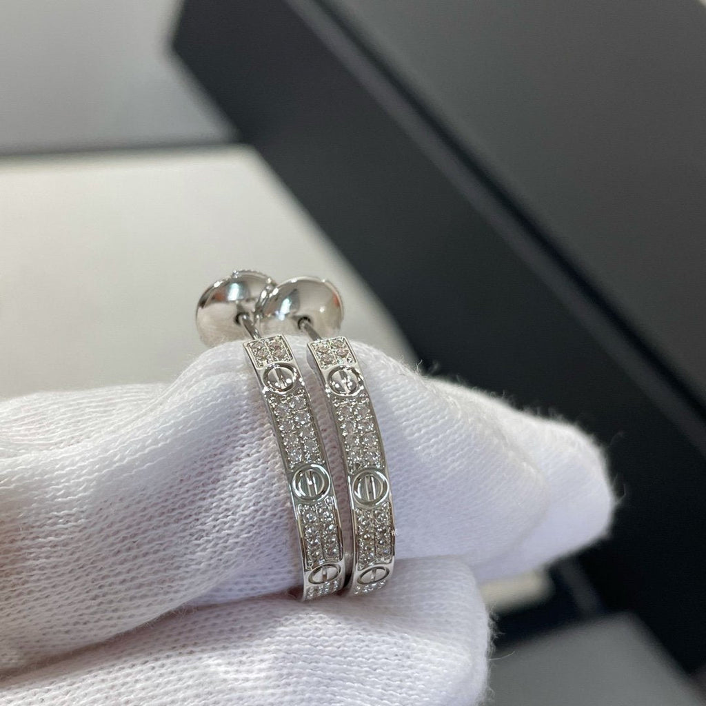 Lumi® LOVE DIAMANT SILBERNE CREOLEN