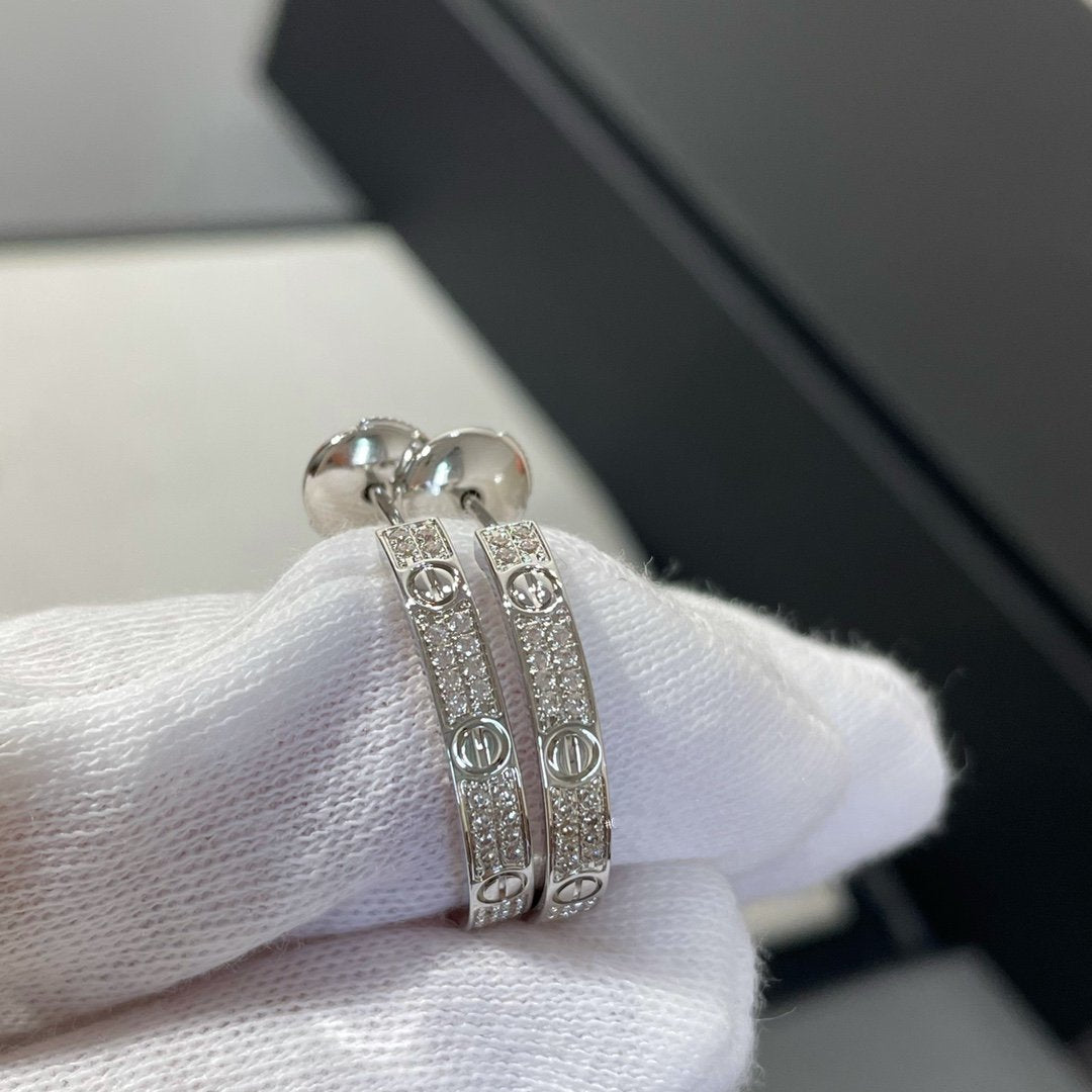 Lumi® LOVE DIAMANT SILBERNE CREOLEN