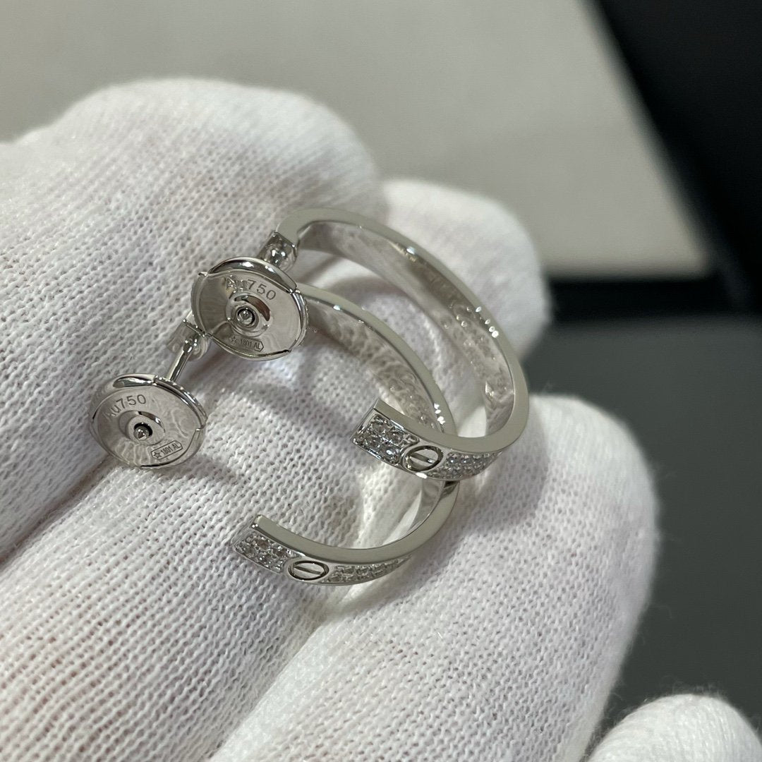Lumi® LOVE DIAMANT SILBERNE CREOLEN