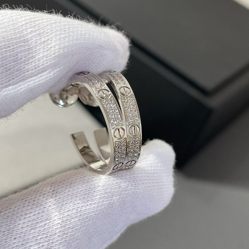 Lumi® LOVE DIAMANT SILBERNE CREOLEN