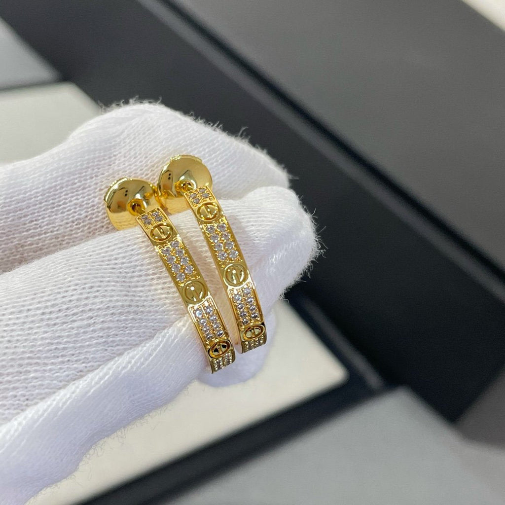 Lumi LOVE DIAMANT GOLDENE CREOLEN