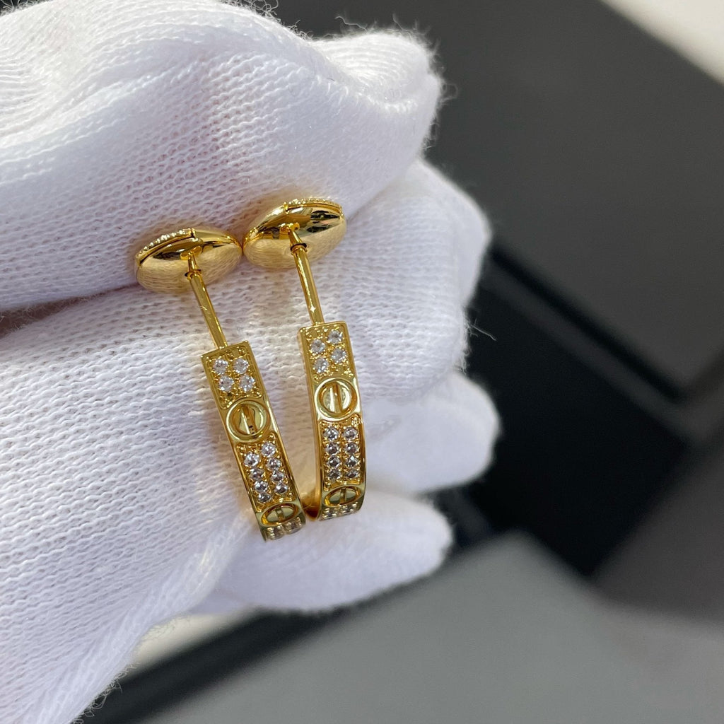 Lumi LOVE DIAMANT GOLDENE CREOLEN