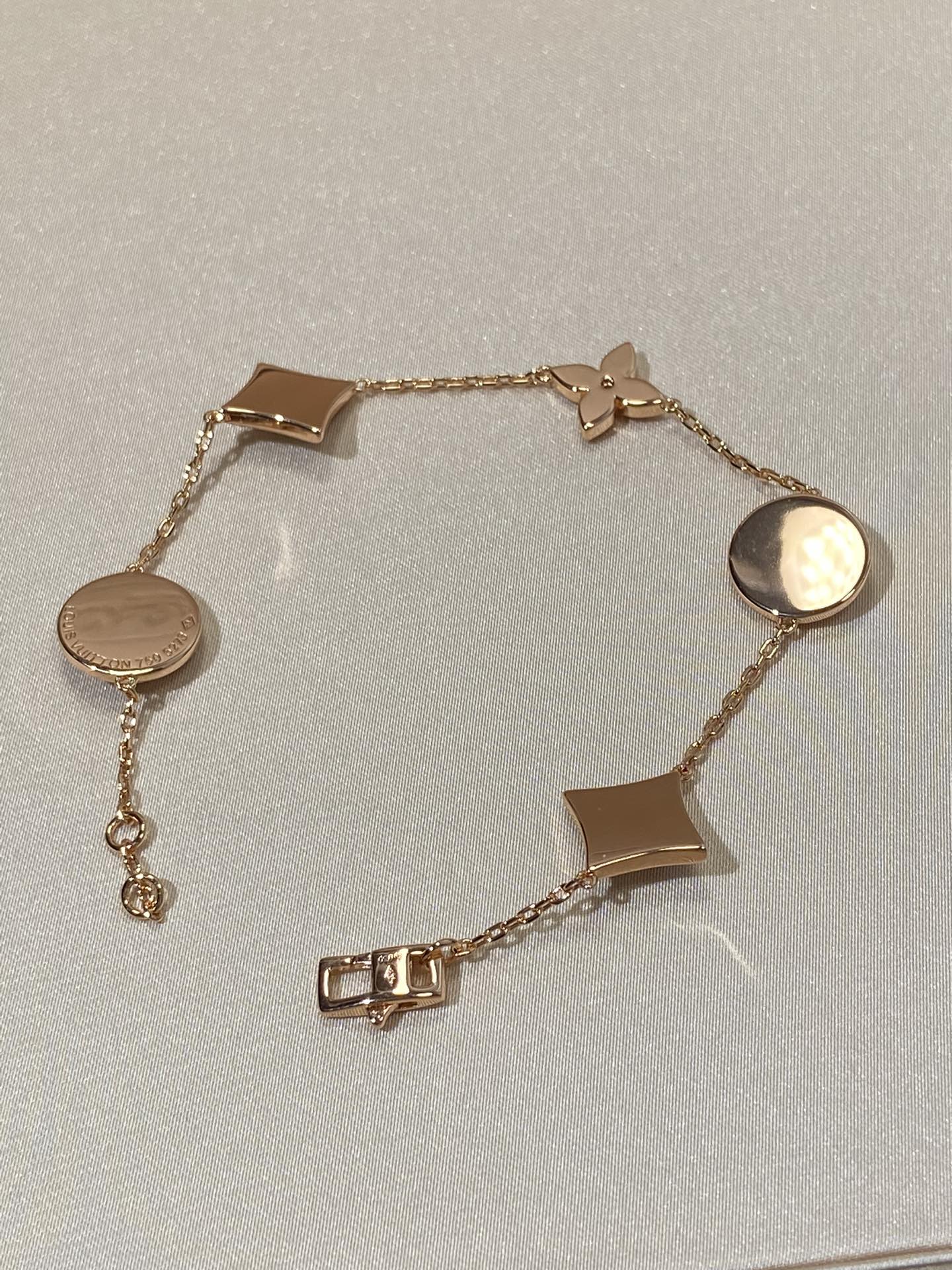 Lumi® Armband mit Stern und Sonne, 5 Motive, rosa-goldenes Armband