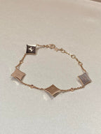 Lumi® STAR 4 MOTIF MOP DIAMOND PINK GOLD ARMBAND