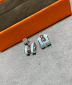 Lumi POP H SKY BLUE STUD EARRINGS
