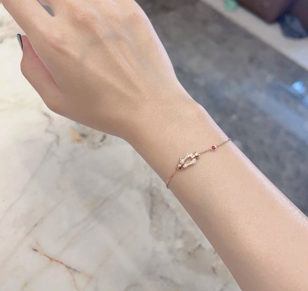 Lumi® FORCE 10-Diamanten-Kettenglied-Armband aus Roségold