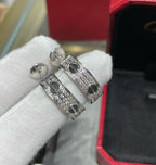 Lumi LOVE Ohrringe aus Keramik mit Diamantbesatz und Silber